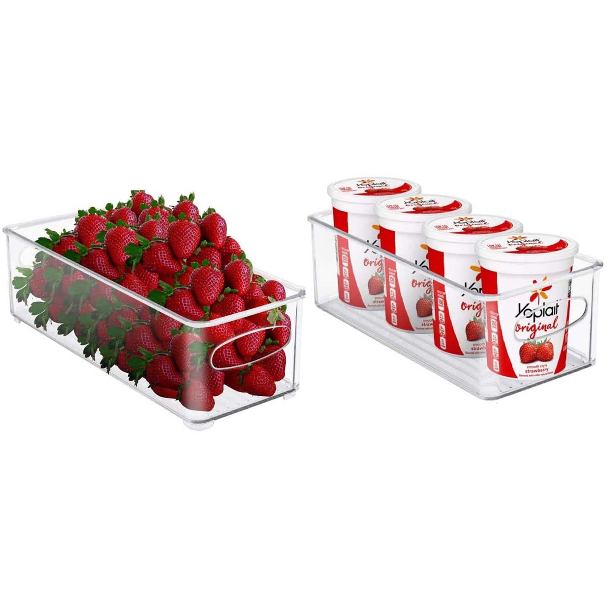 Sorbus Small Clear Kitchen & Fridge Storage Bins